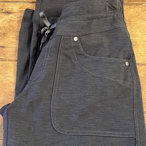KUHL stretch travel pants Women Gray cargo drawstring waist Size 6S - Picture 14 of 16